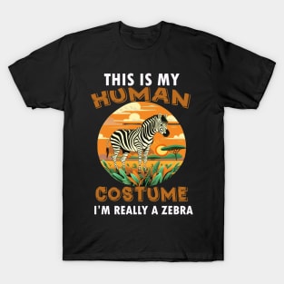 This is My Human Costume I'm really a Zebra T-Shirt